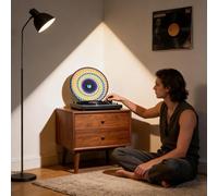 Tapis Antidérapant pour Disque D'illusion D'optique - Mouvement Hypnotique, Tapis De Platine Dynamique | Tapiss De Protection Zootrope Animé pour Affichage d'art D'enregistrement, Équipement