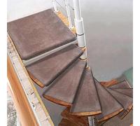 Tapis antidérapant pour escaliers en colimaçon - Protection pour marches en polypropylène, facile à installer, confort et sécurité pour les personnes âgées et les enfants (T-g, 60 x 33 - 12 left)