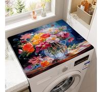 Tapis AntidéRapant Pour Machine à Laver,Motif Floral,Housse De Protection Pour Lave-Linge Et SèChe-Linge Pour RéFrigéRateur,Micro-Ondes,Four,Cuisine,Salle De Bain,Buanderie (Color 3,60 x60 cm)