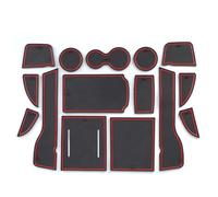 Tapis Antidérapant pour Portière Voiture Boîte Rangement pour Gobelets d'eau pour Console Centrale Accessoires pour Civic 11e 2022(Rosso)