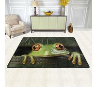 Tapis antidérapant pour salon, 91 x 60 cm, tapis de sol antidérapant à profil bas, motif grenouille qui sort du portefeuille, tapis d'entrée lavable en machine pour chambre à coucher, salle à manger
