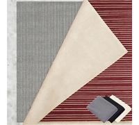 Tapis Antidérapant pour Tapi 125 x 270 cm Réutilisable et sans Odeur, Découpable, Lavable, Taille Personnalisable, Anti Glisse Tapis Polyvalent pour Tous Types de Sols, Gris Brun