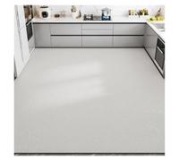 Tapis Antidérapant PVC Kitchen Floor Mat Oversized Black Carpet Waterproof Oil-Proof Non-Slip Large Rug Solid Grey Washable Leather Mats(Color06,50x80cm)
