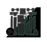 Tapis antidérapant Rainure Porte Antidérapante Voiture avec Porte-gobelet Accessoires D'intérieur Caoutchouc pour X1 IX1 2024 X2 IX2 2022 2023(Wit)