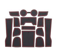 Tapis antidérapant Rainure Porte Antidérapante Voiture avec Porte-gobelet D'intérieur Caoutchouc pour 318i 320d 330d G20 2020 2021 2022 2023(Rosso)