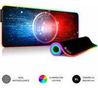 Subblim XL Tapis de Souris pour Ordinateur, avec lumière LED RVB, 9 Couleurs, Base en Caoutchouc antidérapante, pour Souris PC/Mac avec ou sans Fil, étanche, 80x30x0,4cm, imprimé