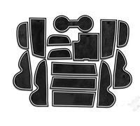 Tapis Antidérapant Tapis De Porte Intérieur Pour Hyundai Ix35 2013-2017 15 Pièces/lot, Style De Voiture, Accessoires Auto Insert porte-gobelet(Wit)