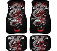 Tapis antidérapant Tapis de Sol de Voiture 4 pièces Dragon Tapis de Voiture Tapis antidérapant avec Support en Caoutchouc Accessoires Auto pour Voiture SUV Tapis de Voiture Tapis