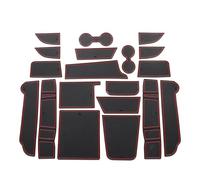 Tapis antidérapant Tapis De Tasse d'eau Antidérapant pour Porte Voiture Accessoires D'intérieur pour Ford pour Mustang pour Mach-e 2021 2022 (Color : Rosso)