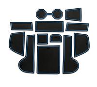 Tapis antidérapant Tapis Rail Porte Antidérapants PVC pour Console Centrale Caoutchouc pour VW pour Polo MK6 AW 2018 - 2023(Blu)