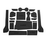 Tapis antidérapant Tapis Tasse Antidérapant Étanche pour Porte Voiture Accessoires D'intérieur pour Isuzu D-Max 2021 2022 2023 2024(Noir,Lhd)