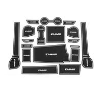 Tapis antidérapant Tapis Tasse Antidérapant Étanche pour Porte Voiture Accessoires D'intérieur pour Isuzu D-Max 2021 2022 2023 2024(Wit,RHD)