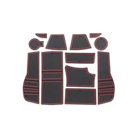 Tapis antidérapant Tapis Tasse Antidérapant Étanche pour Porte Voiture Accessoires D'intérieur pour Peugeot 2008 E-2008 GT Line 2019 - 2024(Rosso)