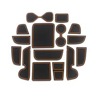 Tapis antidérapant Tapis Tasse Antidérapant Étanche pour Porte Voiture Accessoires D'intérieur pour Vezel HR-V 2021 2022 HRV(Orange,RHD)