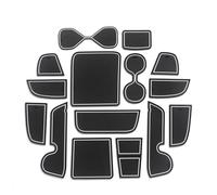 Tapis antidérapant Tapis Tasse Antidérapant Étanche pour Porte Voiture Accessoires D'intérieur pour Vezel HR-V 2021 2022 HRV(Wit,RHD)