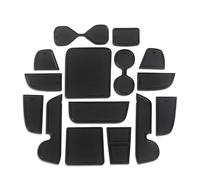 Tapis antidérapant Tapis Tasse Antidérapant Étanche pour Porte Voiture Accessoires D'intérieur pour Vezel HR-V 2021 2022 HRV(Noir,RHD)