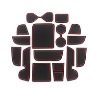 Tapis antidérapant Tapis Tasse Antidérapant Étanche pour Porte Voiture Accessoires D'intérieur pour Vezel HR-V 2021 2022 HRV(Rosso,Lhd)