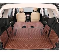 Tapis antidérapant Voiture pour Journey 5PCS Car Styling Cargo Liner Tapis De Coffre De Voiture Tapis De Sol Intérieur Tapis De Sol en Cuir Accessoires Auto Antidérapant Protection(Brun)