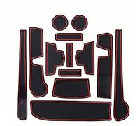 Tapis Antidérapant Voiture pour N-Box Slash JF1/JF2N, Set pour Console Centrale, Porte-Gobelets, Boîte à Gants Protection Solide,Red