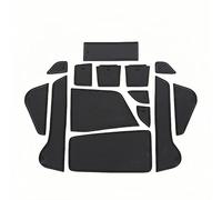 Tapis Antidérapant Voiture pour Nissan Note E13, Set pour Console Centrale, Porte-Gobelets, Boîte à Gants Protection Solide,Black