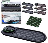 Tapis AntidéRapant Voiture, Support Telephone Voiture Tableau De Bord, Polyvalent Phone Holder Car, Support De TéLéPhone Universel Rotatif à 360°, Accessoire Voiture ImperméAble Et AntidéRapant (A1)