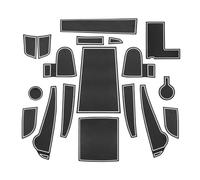 Tapis Antidérapants D'intérieur Voiture Pour Kona EV Pour Elektro 20-22 Fente Porte Tapis Rainure Porte Coussin De Dessous De Verre Antidérapant Insert porte-gobelet(Wit)