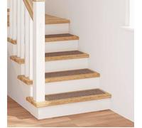 vidaXL Tapis Antidérapants pour Escaliers 15 pc 75 x 20 cm Marron PP