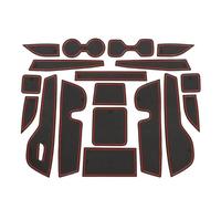 Tapis antidérapants Rainure De Porte De Voiture Support De Verre Coussin Tapis en Caoutchouc Accessoires pour Mitsubishi pour Outlander ES SE GM GN PHEV 2022 - 2024(Rosso)