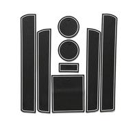 Tapis Antidérapants Voiture pour Audi A6 C6 4F 2005-2011,Inserts Console & Accoudoir,Protection Anti-Saleté,Porte-Gobelet,Facile à Nettoyer,White
