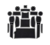Tapis Antidérapants Voiture pour Qashqai 2019,Inserts Console & Accoudoir,Protection Anti-Saleté,Porte-Gobelet,Facile à Nettoyer,White