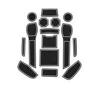 Tapis Antidérapants Voiture pour Qashqai J11 2018-2021,Inserts Console & Accoudoir,Protection Anti-Saleté,Porte-Gobelet,Facile à Nettoyer,White
