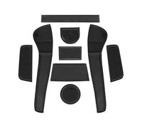 Tapis Antidérapants Voiture pour Skoda Citigo 2013-2019,Inserts Console & Accoudoir,Protection Anti-Saleté,Porte-Gobelet,Facile à Nettoyer,Black