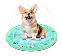Tapis aquatique pour chat, tapis de jeu aquatique avec fontaine pour animaux domestiques, coussin d'arrosage rond pour animaux domestiques, salle de sport, extérieur, intérieur, piscine, aire de jeux