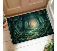 Tapis arbres, lumières fantaisistes, champignons sans vert, envers antidérapant, tapis d'intérieur qui ne perd pas ses poils, salle de bain, entrée, chevet, décoration de porte, 0,6 x 0,9 m