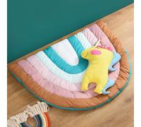 Tapis Arc-En-Ciel En Coton Pour Enfants, Demi-Cercle, Tapis De Jeu Pour Bébés, Tapis De Sol Pour Enfants, Chambre Rampant, Style Boho, Décoration De Chambre À Coucher