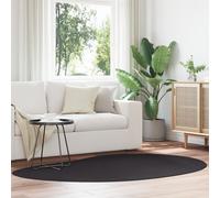 Tapis Area Vidaxl Noir 140x200 Cm Polyester Antidérapant