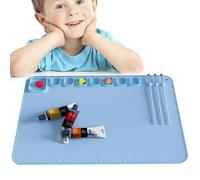 Tapis artistique en silicone,Tapis anti-adhésif en silicone imperméable antidérapant avec rainures - Fournitures de peinture sans décoloration pour peinture, art, argile, coulée de résine