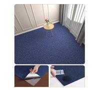Tapis auto adhésif Self Adhesive Carpet Floor Tiles Sticker DIY Cat Scratch Couch Furniture Protector Square Rugs Peel and Stick Mat for Home 30cm(Deep blue)
