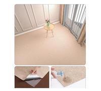 Tapis auto adhésif Self Adhesive Carpet Floor Tiles Sticker DIY Cat Scratch Couch Furniture Protector Square Rugs Peel and Stick Mat for Home 30cm(Khaki)