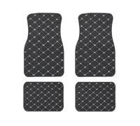 Tapis Auto pour Toyota pour Auris pour Avensis pour Crown pour 4Runner pour Harrier FJ pour Cruiser pour Mark Size Tapis Sol Voiture en Cuir Artificiel Tapis Sol Antidérapant(Black Beige 4 PCS)