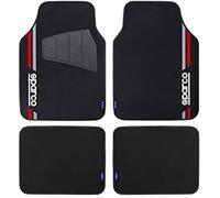 Tapis auto - SPARCO - Corsa - Moquette - Rouge - Lot de 4 tapis