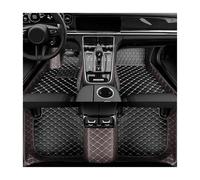 Tapis Auto Tapis Sol Voiture en Cuir Luxe Imperméables pour Toyota pour Crown 2015 2016 2017 2018 Tapis sur(Style 2 Coffee Black)