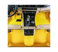 Tapis Auto Tapis Sol Voiture en Cuir Luxe Imperméables Toutes Saisons Couverture Complète 3D pour Mitsubishi pour Outlander 2005 2006 2007 Tapis sur(Stvle 1 Yellow)