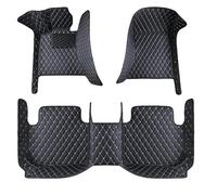Tapis Auto Tapis Sol Voiture Luxe en Cuir PU Imperméables Accessoires D'intérieur pour Kia pour Rio 4 (2017 2018 2019 2020) Tapis Sol Voiture(Black White)