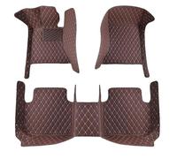 Tapis Auto Tapis Sol Voiture Luxe en Cuir PU Imperméables Accessoires D'intérieur pour Kia pour Rio 4 (2017 2018 2019 2020) Tapis Sol Voiture(Café)