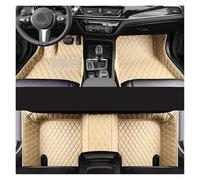 Tapis Auto Tapis Sol Voiture Luxe en Cuir PU Imperméables Accessoires D'intérieur pour Kia pour Rio 4 (2017 2018 2019 2020) Tapis Sol Voiture(Beige)