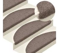 Tapis autoadhésifs de marches 10 pcs Crème 56x17x3cm Aiguilleté Beige G