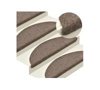 Tapis autoadhésifs de marches 10 pcs Crème 65x21x4cm Aiguilleté