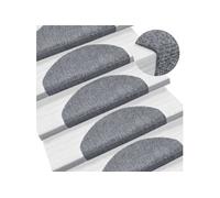 Tapis autoadhésifs de marches 10 pcs Gris clair 65x21x4 cm