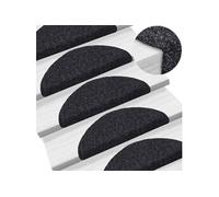 Tapis autoadhésifs de marches 10 pcs Noir 56x17x3 cm Aiguilleté